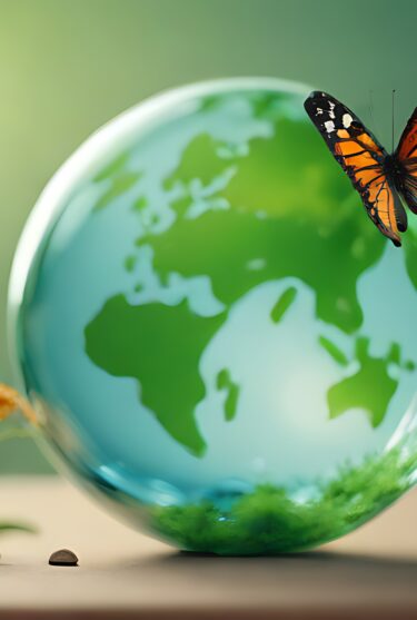 globe-with-butterfly-it-flower-background